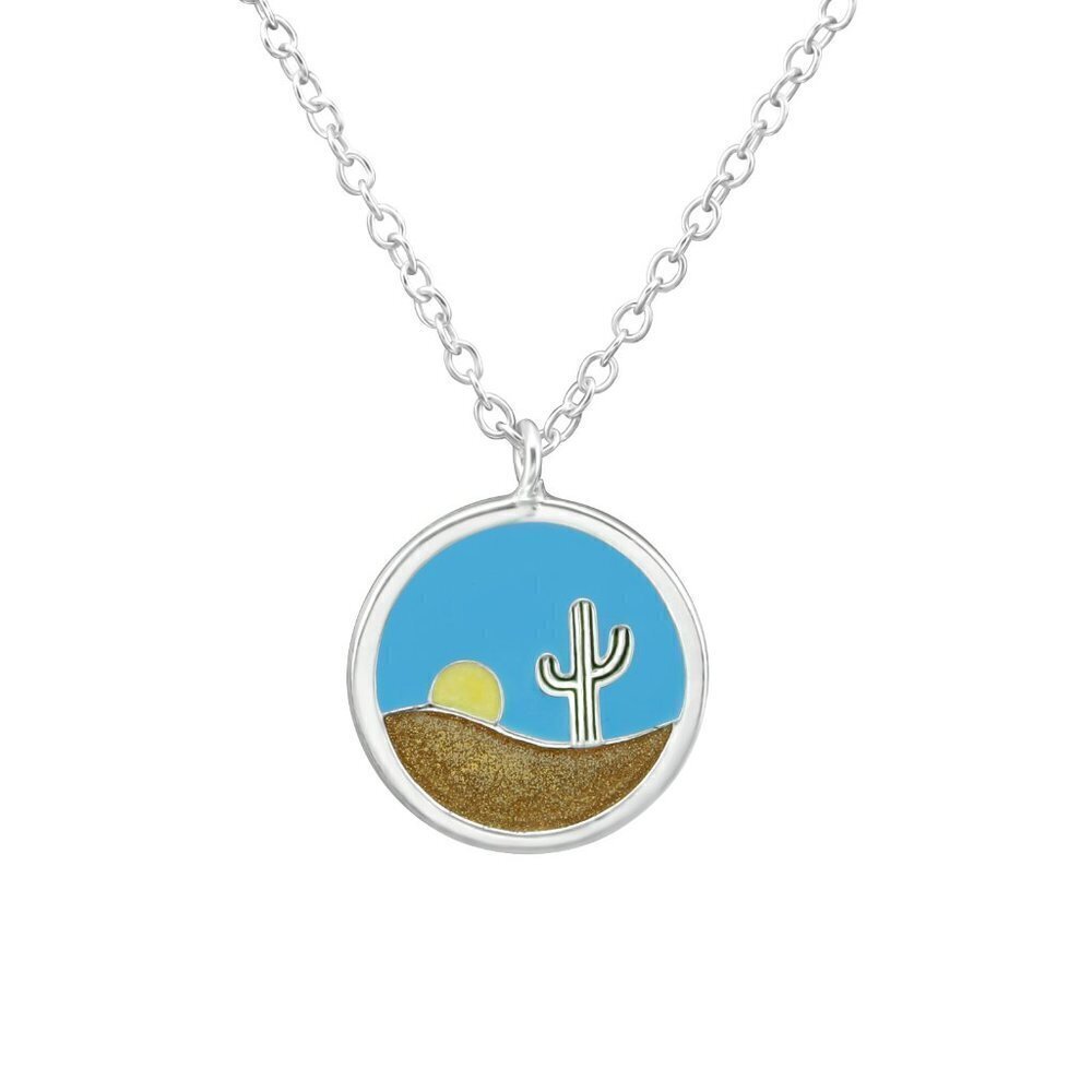 Sterling Silver Cactus Necklace